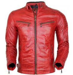 MDM Bikerjacke Herren Lamm Nappa Lederjacke günstig online kaufen