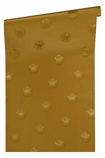 Unitapete Versace wallpaper Versace 3 Vanitas in Gelb Metallic - 348624 günstig online kaufen