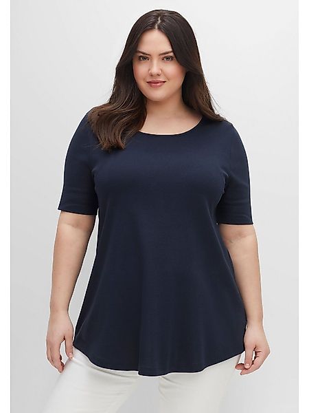 Sheego Longshirt Große Größen mit abgerundetem günstig online kaufen