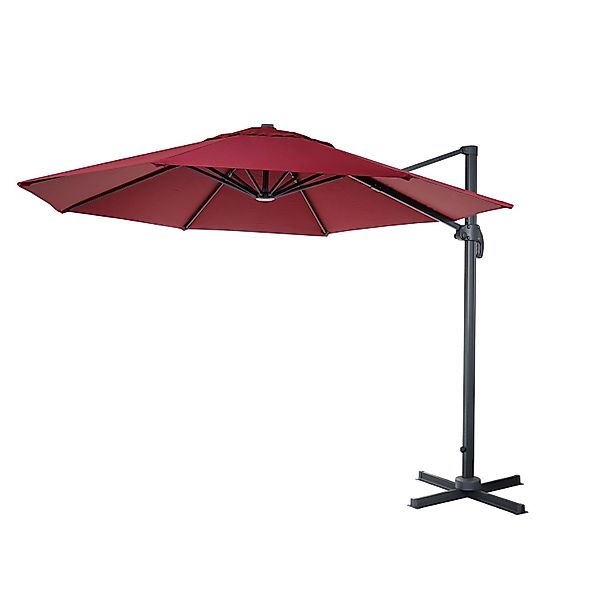 MCW Ampelschirm A96 Ø 3m Alu/Stahl Bordeaux ohne Ständer günstig online kaufen