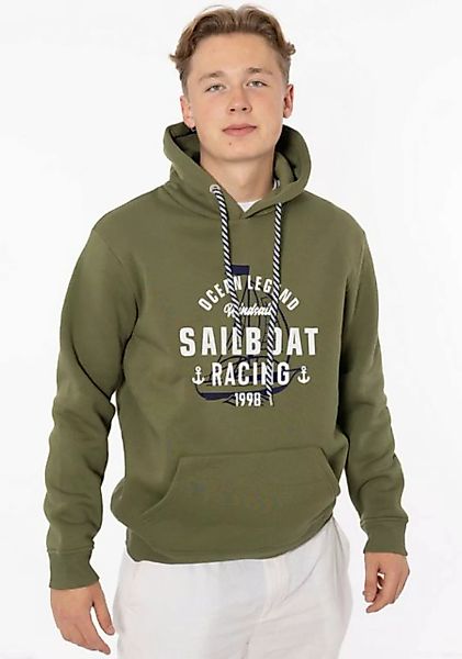 Zwillingsherz Hoodie "Sailboat Racing" mit Fronttaschen und Kordel günstig online kaufen