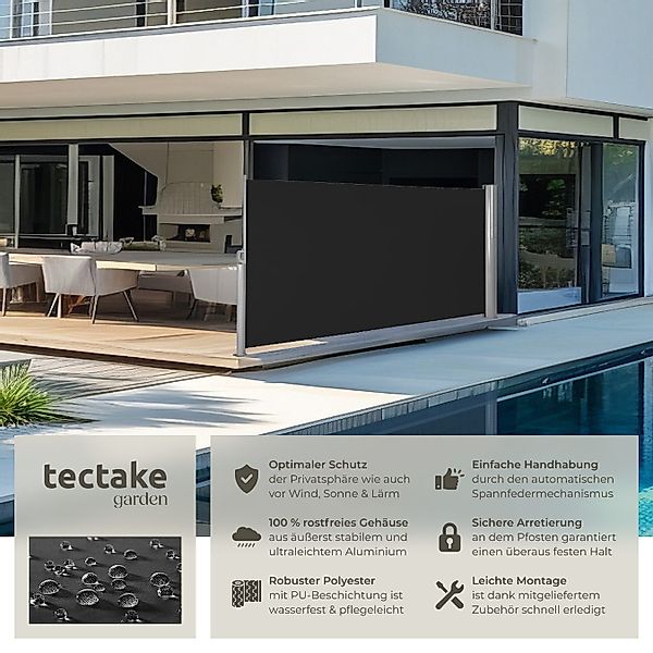 tectake Seitenarmmarkise Seitenmarkise aus Aluminium günstig online kaufen