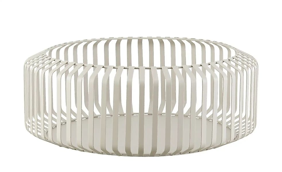 HOME STORY Deko Schale   ¦ creme ¦ Metall ¦ Maße (cm): H: 12  Ø: 32.5 Acces günstig online kaufen