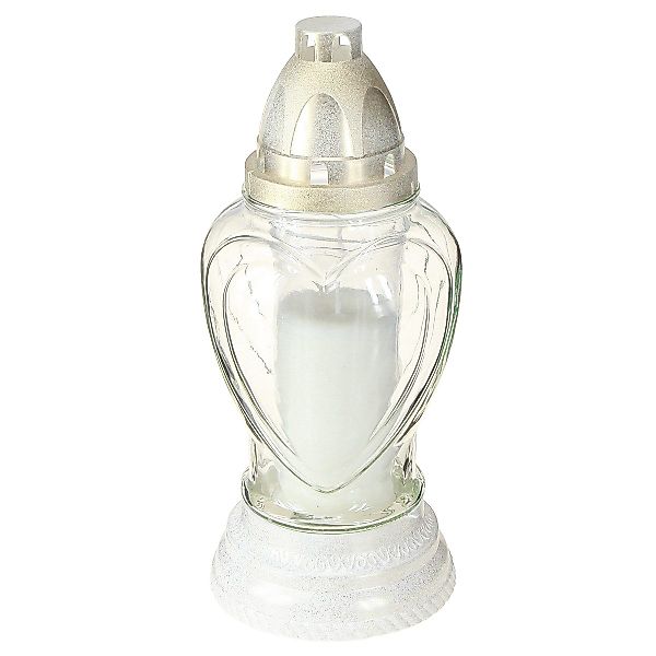 Viana Grabkerze Grablicht Glas Herz Grablaterne günstig online kaufen