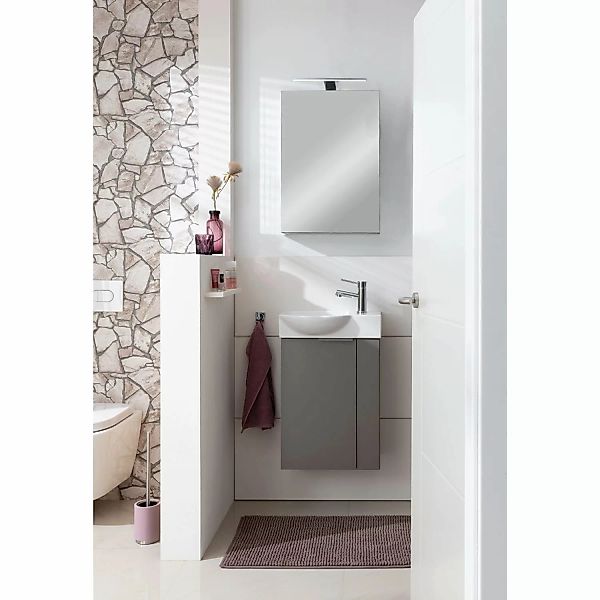 Fackelmann Mini-Waschtischunterschrank SBC Links 44 x 60 x 24,3 cm Schwarz günstig online kaufen