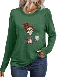 PYLIKE Longsleeve Damen Rundhalsausschnitt Longsleeve mit günstig online kaufen