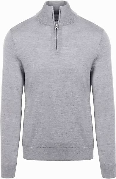 King Essentials The Michael Half Zip Pull Merino Grau - Größe L günstig online kaufen