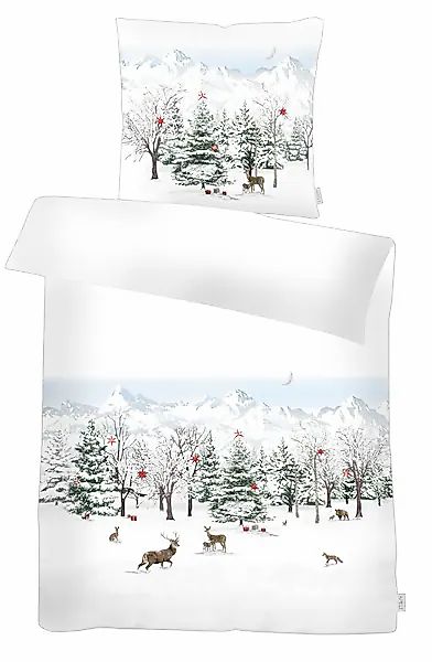 APELT Bettwäsche »Anton Flanell«, Winterlandschaft günstig online kaufen