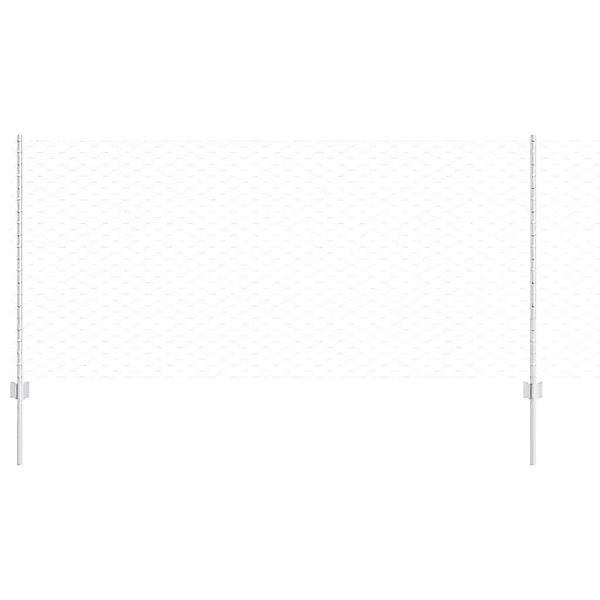 vidaXL Zaun mit Pfosten Silber 1 x 100 m Stahl 3337073 günstig online kaufen