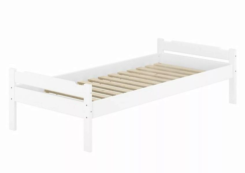Erst-Holz® Weißes Holzbett Kiefer 90x200 mit Rost weiß Gr. 90 x 200 günstig online kaufen