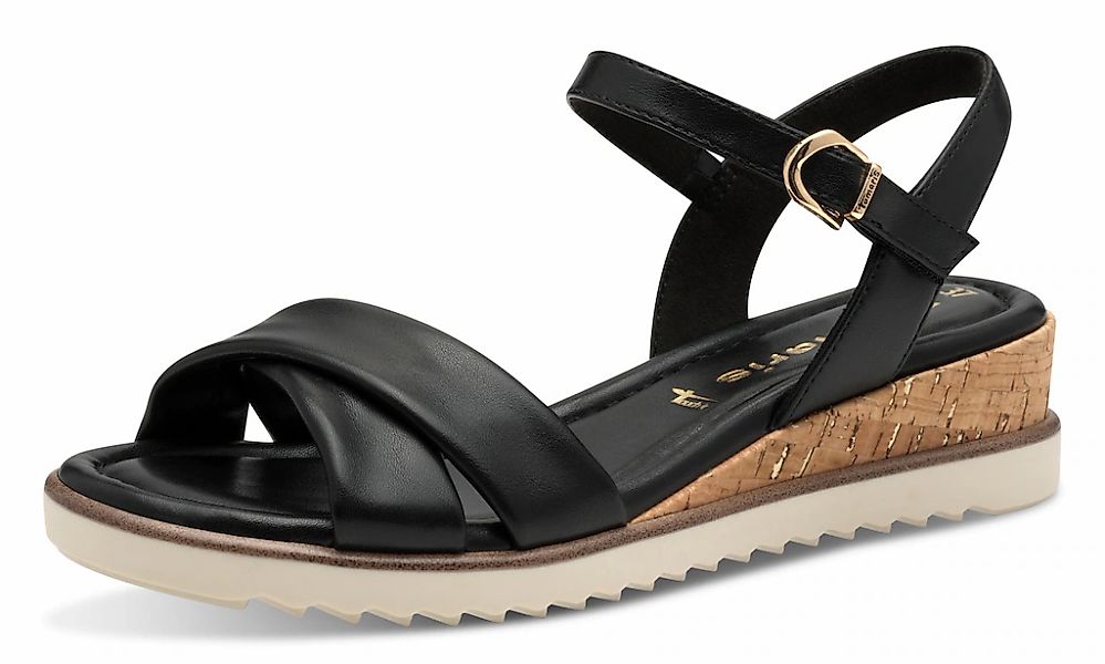 Tamaris Sandalette, Keilabsatz, Sommerschuh, Riemchensandale mit Schnallenv günstig online kaufen