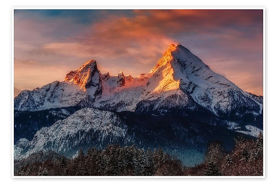 Posterlounge Poster Dieter Meyrl, Alpenglühen am günstig online kaufen