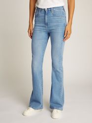 Tommy Jeans Slim-fit-Jeans "Sylvia High Rise Flare" mit Logo-Badge günstig online kaufen