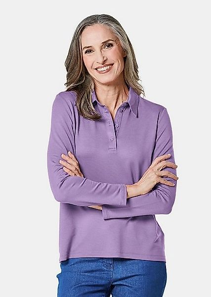 GOLDNER Poloshirt Langarm Poloshirt mit Schmuckband günstig online kaufen
