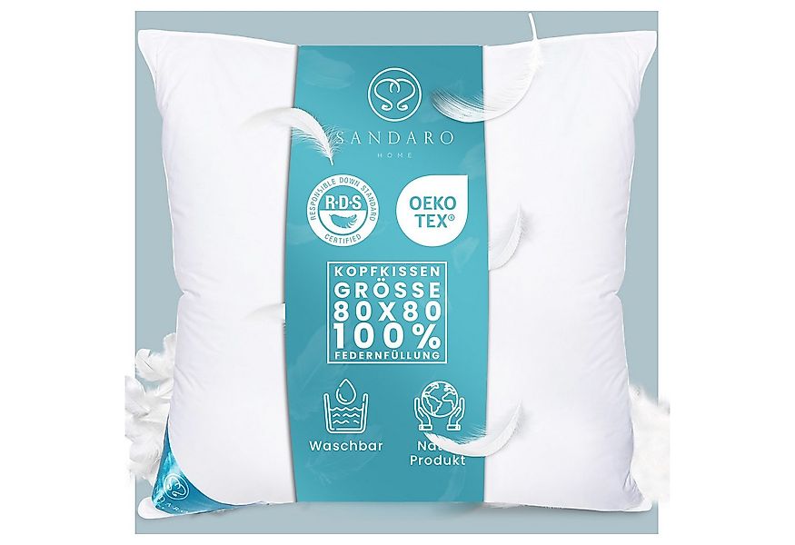 Sandaro Home Kopfkissen Federkissen und Federkopfkissen – Perfekter Schlafk günstig online kaufen