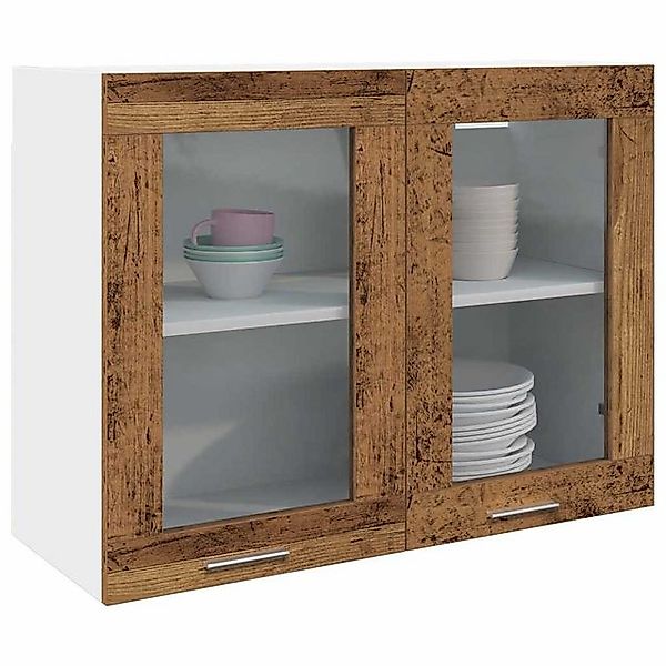 vidaXL Hängeschrank Hängeglasschrank Küchenschrank Altholz-Optik 80x31x60 c günstig online kaufen