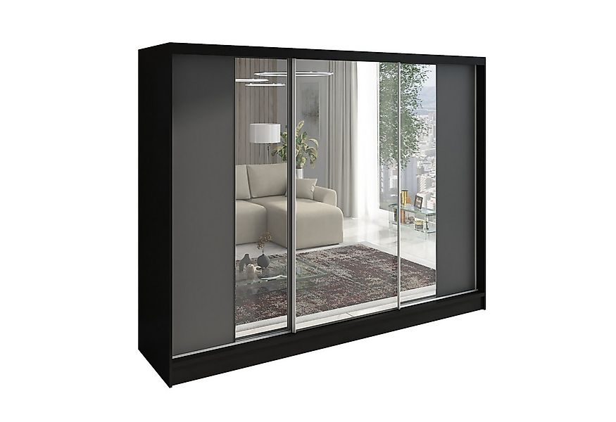 A&J MöbelLand GmbH Schiebetürenschrank VIDA 200 cm 3-türig Schrank mit Schu günstig online kaufen