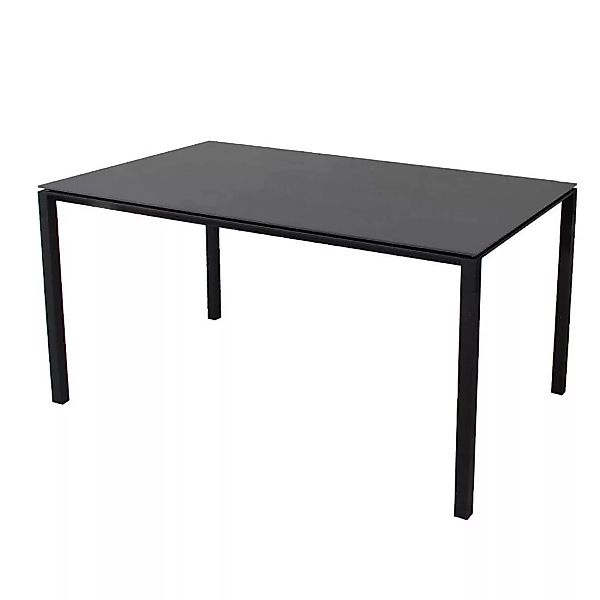 Cane-Line - Pure Gartentisch 150x90cm - schwarz/Tischplatte Keramik/Gestell günstig online kaufen