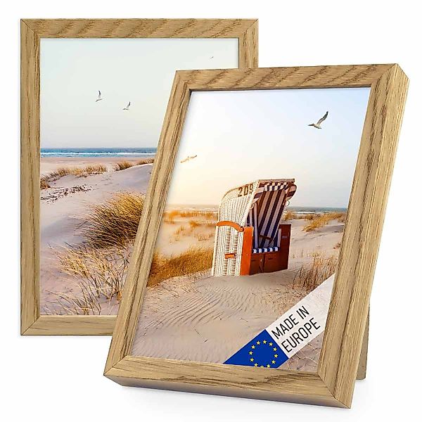 PHOTOLINI Bilderrahmen 2er Set Massivholz-Rahmen Modern günstig online kaufen