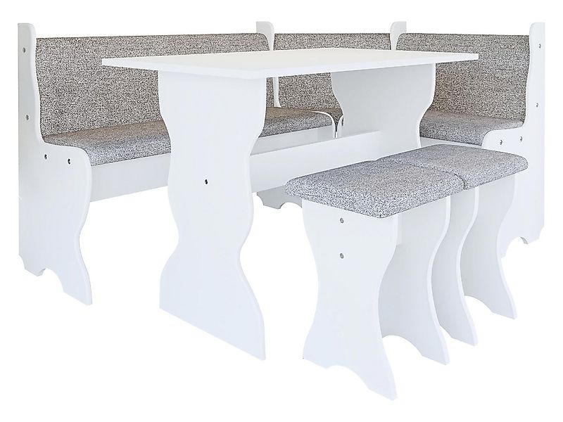 MIRJAN24 Eckbank Thomas (Eckbank + Tisch und zwei Hocker), rechte oder link günstig online kaufen