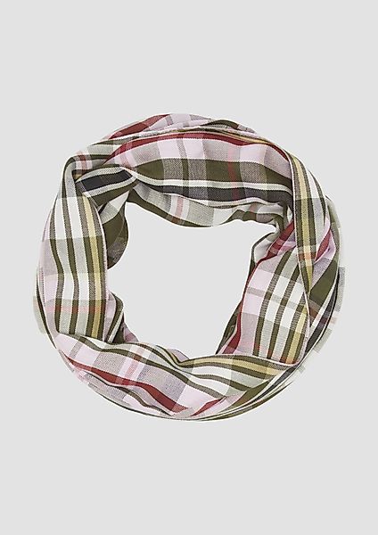 s.Oliver Halstuch Karierter Loop-Schal aus Modalmix, günstig online kaufen