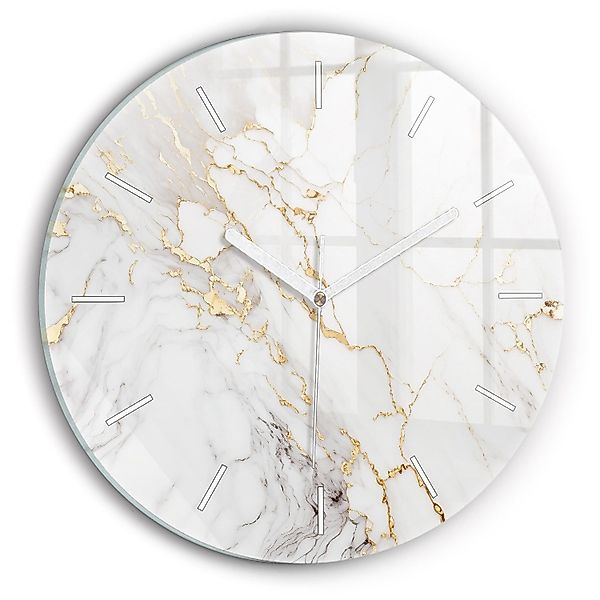 Tulup Wanduhr Runde Glasuhr Marmoruhr aus günstig online kaufen