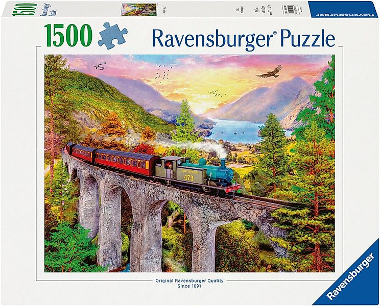 Ravensburger Puzzle Zugfahrt im Herbst, 1500 günstig online kaufen