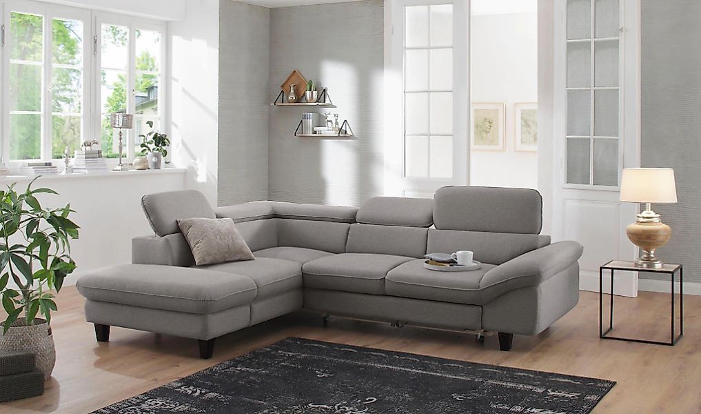 Home affaire Ecksofa "Pilot L-Form", mit Kopfteilverstellung, wahlweise mit günstig online kaufen