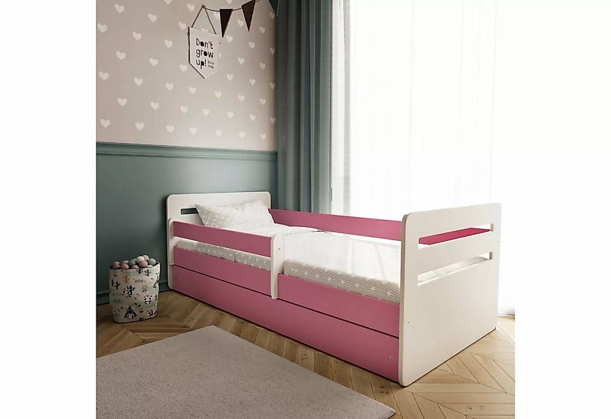 Bjird Kinderbett Tomi 140x80 160x80 180x80 (Mit 8 cm Matratze), mit Rausfal günstig online kaufen