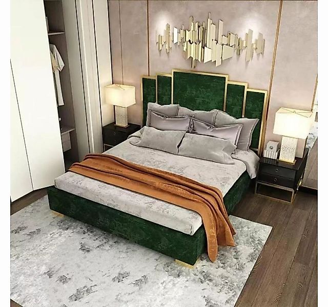 JVmoebel Bett Bett 2x Nachttisch 3 tlg Schlafzimmerset Design Modern Nachtt günstig online kaufen