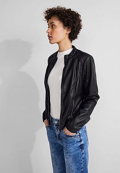 STREET ONE Military-Blazer in Lederoptik und mit Stehkragen günstig online kaufen