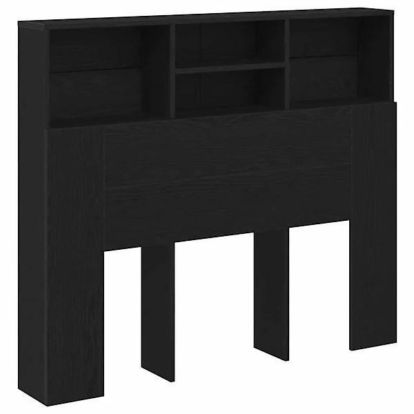 vidaXL Kopfteil Schrank Schwarz Eichen-Optik 120 x 19 x 103,5 cm 862751 günstig online kaufen