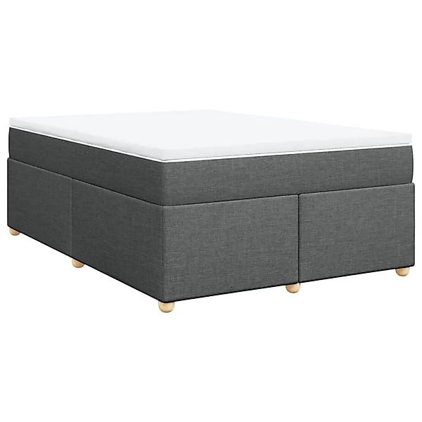 vidaXL Boxspringbett mit Matratze Dunkelgrau 140x200 cm Stoff 3285381 günstig online kaufen