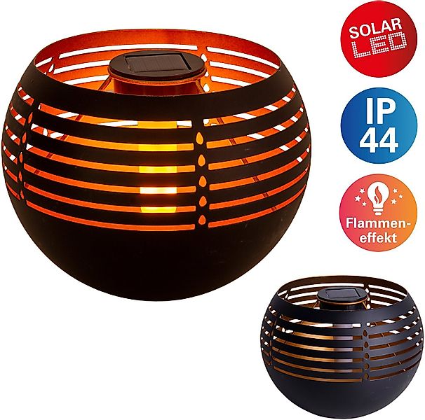 näve LED Außen-Tischleuchte Solar-Tischleuchte, LED fest integriert, Warmwe günstig online kaufen