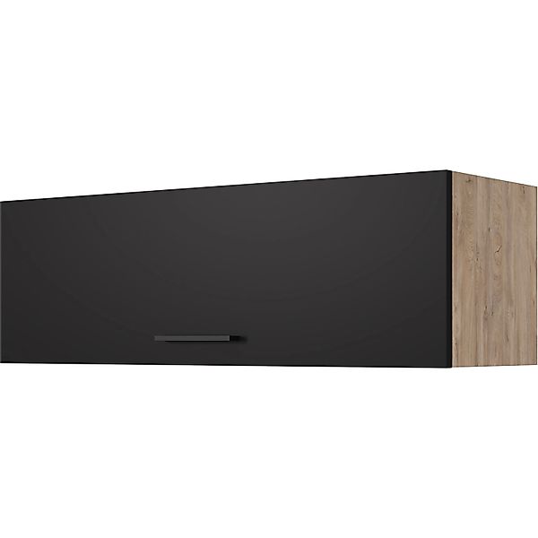 Flex-Well Exclusiv Kurz-Oberschrank Capri 100 x 32 cm Schwarz Matt-Endgrain günstig online kaufen