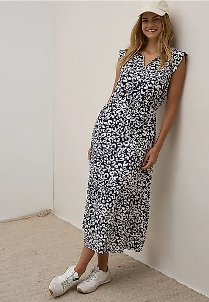 Gemustertes Volant-Kleid günstig online kaufen