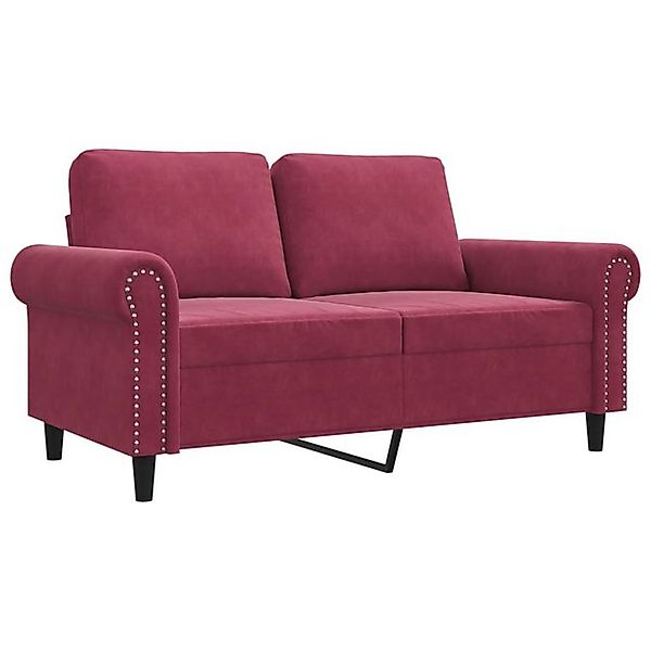 vidaXL Sofa 2-Sitzer-Sofa Weinrot 120 cm günstig online kaufen