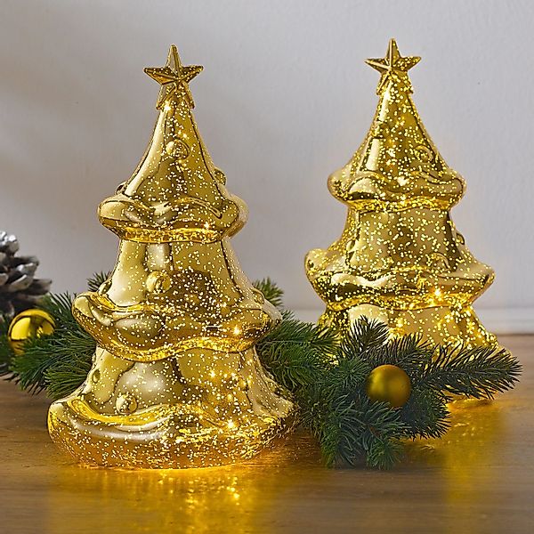 3PAGEN Kugelleuchte Tischleuchte in Tannenform Weihnachtsbaum günstig online kaufen
