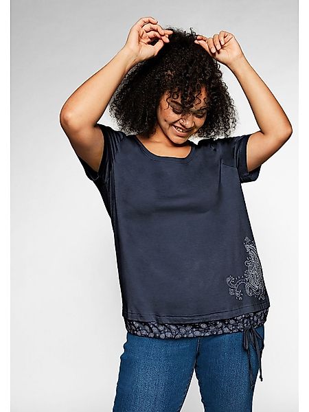 Sheego T-Shirt Große Größen in 2-in-1-Optik günstig online kaufen