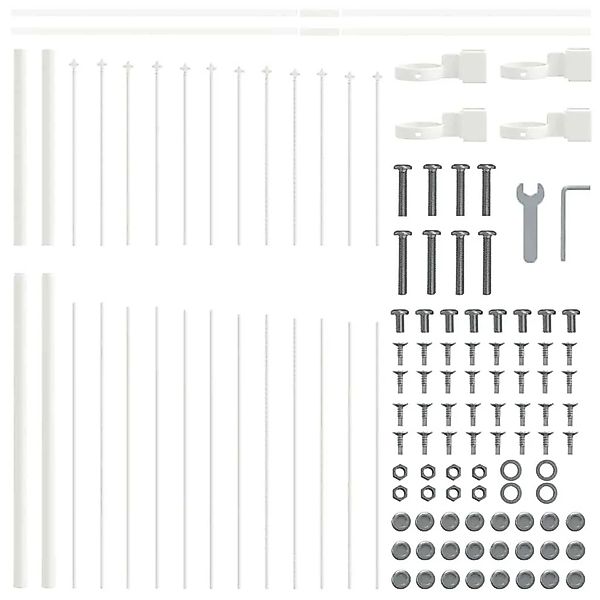 vidaXL Gartenzaun Weiß 170 x 150 cm 42003919 günstig online kaufen
