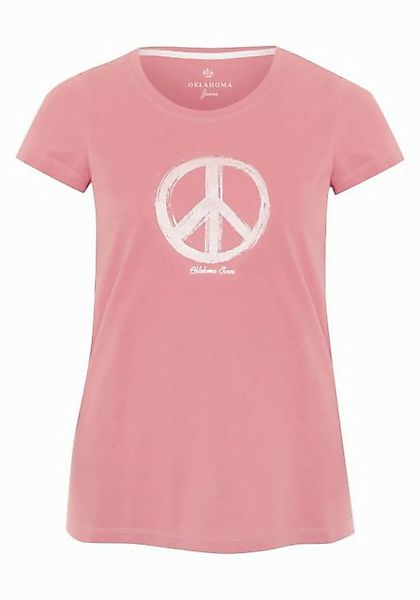 Oklahoma Jeans Print-Shirt mit Peace-Print günstig online kaufen