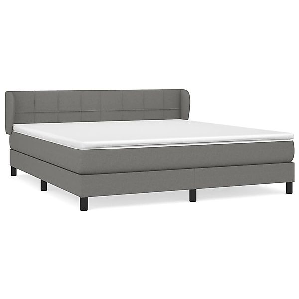 vidaXL Boxspringbett mit Matratze Dunkelgrau 180x200 cm Stoff1379160 günstig online kaufen