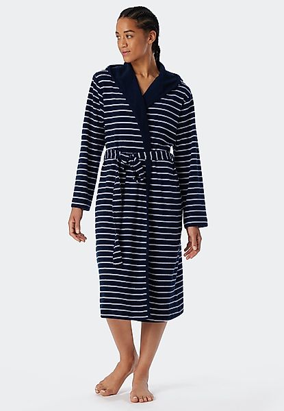 Schiesser Bademantel Feather Terry, Midilänge, Baumwoll-Mix, günstig online kaufen
