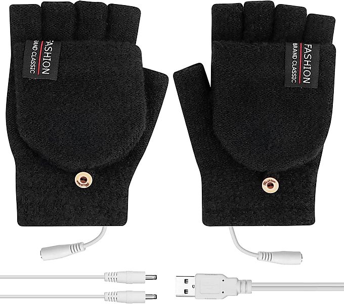 Coonoor Strickhandschuhe Waschbares Heizung Stricken Handschuhe, günstig online kaufen