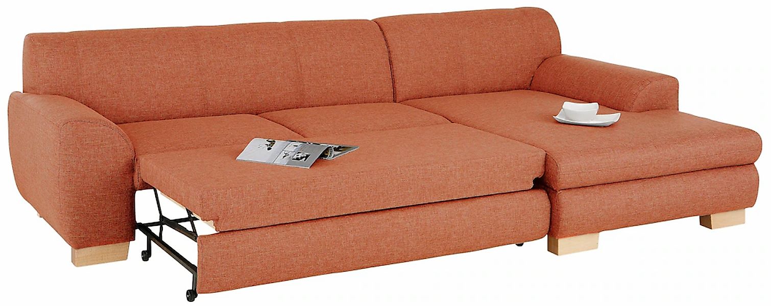 Home affaire Ecksofa "Nika L-Form" Polsterecke, Struktur fein oder Melrose/ günstig online kaufen