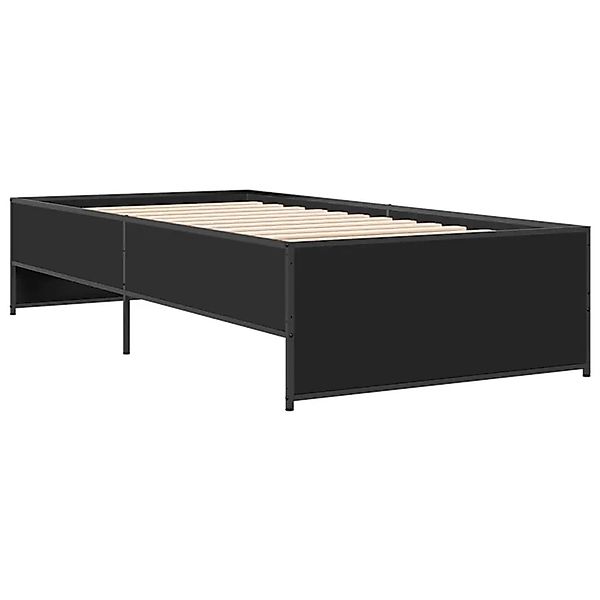 vidaXL Bettgestell Schwarz 90x190 cm Holzwerkstoff und Metall 845246 günstig online kaufen