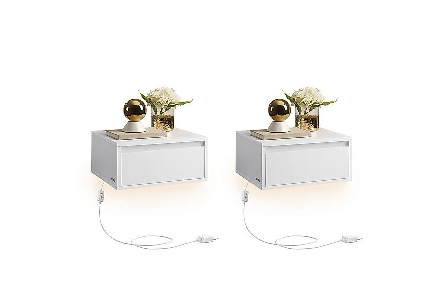 VASAGLE Nachttisch (2-St., 2er Set), hängend, Leuchte mit 3 Farben, schwebe günstig online kaufen