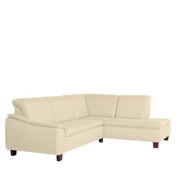 Ecksofa in Beige Nussbaumfarben günstig online kaufen