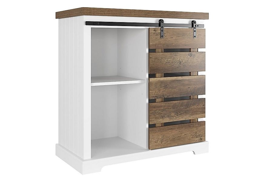 HOMECHO Buffet Sideboard Küchenschrank mit Schiebetür Anrichte rustikales günstig online kaufen