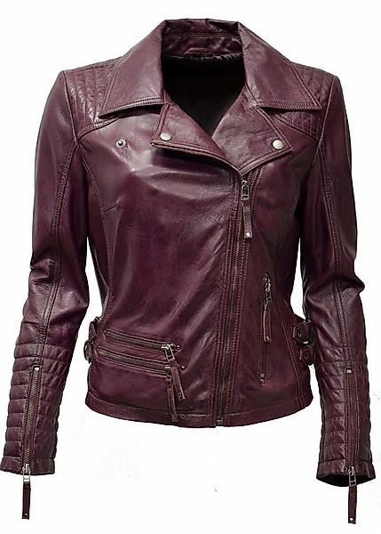Zimmert Leather Lederjacke Cara (1-St) Cognac, Rot, Burgund, Knautschiges L günstig online kaufen